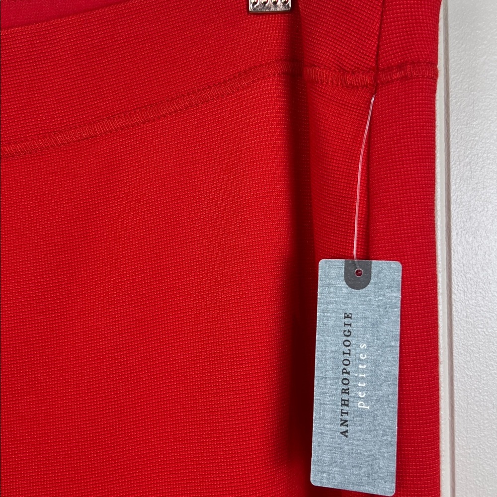 NWT Anthropologie Maeve The Margot Kick Flare Cropped Textured Red Pants XLP - Picture 3 of 11